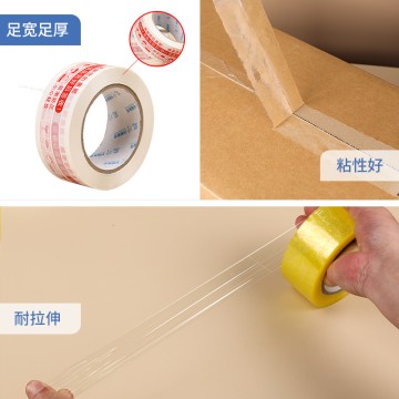 Transparent tape for packaging